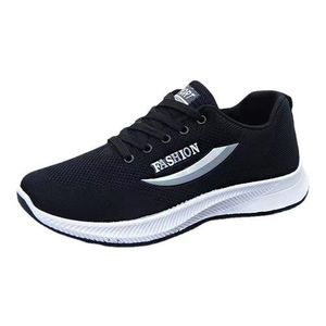 BLWOENS Fashion Lace Up Sneakers Men's Shoes-Black/White